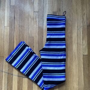 MARNI/UNIQLO Ladies Size Small Blue/Pink Striped Knitted Semi Flare Pants,MINT